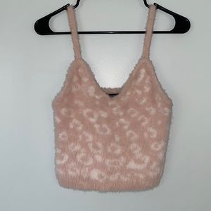 Light pink Forever 21 fuzzy tank top.